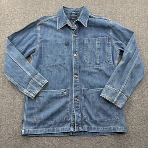 Vintage Tommy Jeans Hilfiger Jacket Mens Large Blue Denim Barn Chore Coat Y2K XL